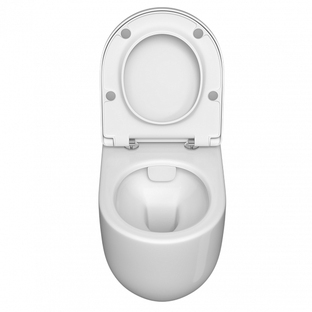 Подвесной унитаз VitrA Liquid (Ликвид) 7321B403-0075 без сиденья, безободковый, Rim-ex (Рим-экс), белый, санитарный фарфор, антибактериальное покрытие Hygiene + Clean (Хайджн + Клин) фото 4