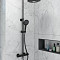 Душевая система VitrA Aquaheat(Аквахит) A4720536EXP, с термостатическим смесителем и ручным душем, матовая черная, латунь фото 15