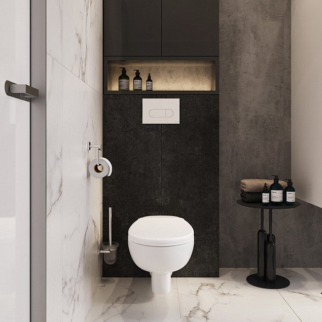 Подвесной унитаз VitrA Conforma (Конформа) 5810B003-6234, безободковый дюропласт, белый глянец санитарный фарфор, антибактериальное покрытие Hygiene (Хайджн) фото 5