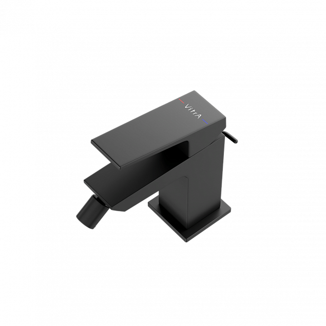 Смеситель для биде VitrA Minimax Square (Минимакс Скуэр) A4372636EXP, однорычажный, матовый черный, латунь фото 2