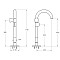 Напольный смеситель Liquid для раковины, левосторонний, хром фото 4