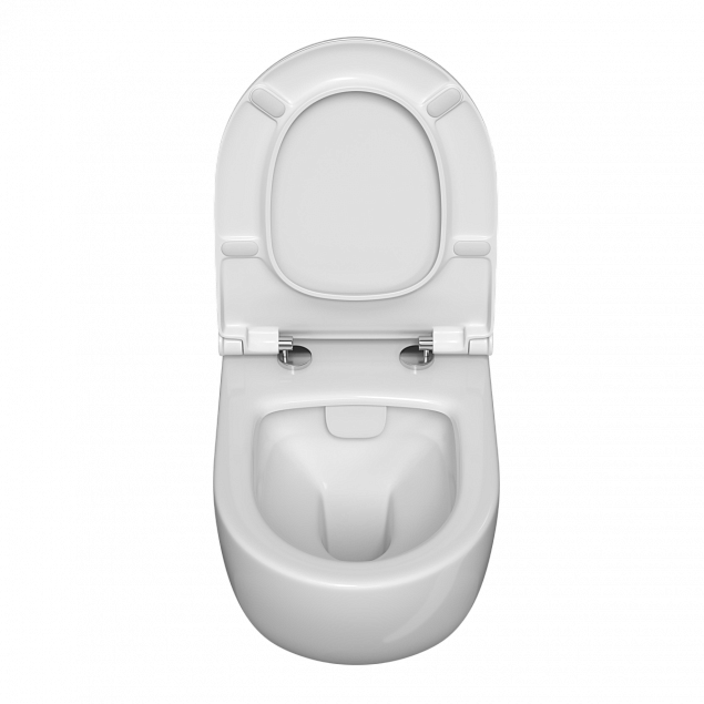 Инсталляция с унитазом VitrA Sento (Сенто) 9830B003-7212, комплект 4 в 1, с сиденьем микролифт, безободковый цвет клавиши глянцевый хром фото 5
