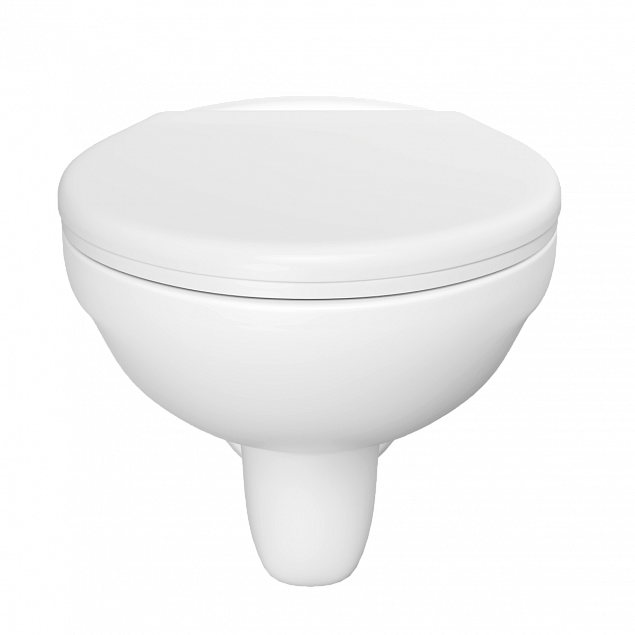Подвесной унитаз VitrA Normus (Нормус) 6855B003-0101 без сиденья, ободковый Open-Rim, белый, санитарный фарфор, антибактериальное покрытие Hygiene (Хайджн) фото 2