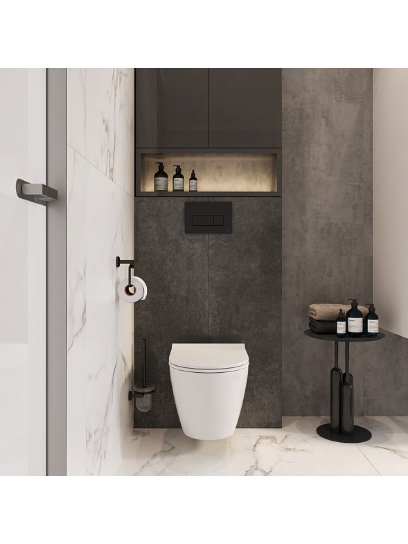 Подвесной унитаз Mia Round SmoothFlush, безободковый фото 2