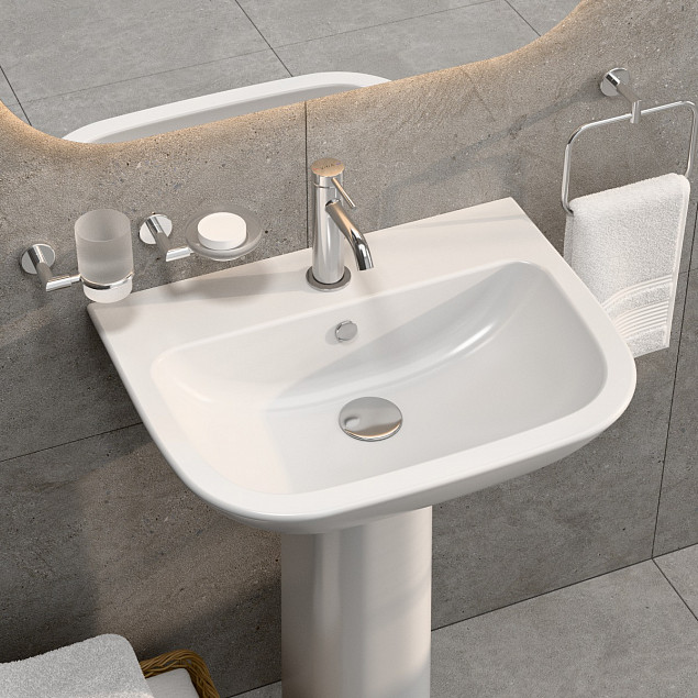 Раковина VitrA S20 5503B003-0001, 60 x 46 см, белая, антибактериальное покрытие Hygiene (Хайджн) фото 6