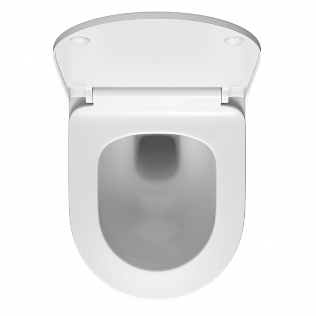Подвесной унитаз VitrA Integra Round (Интегра Раунд) 7041B003-0075, безободковый, Rim-ex (Рим-экс), белый, санитарный фарфор, антибактериальное покрытие Hygiene (Хайджн) фото 3