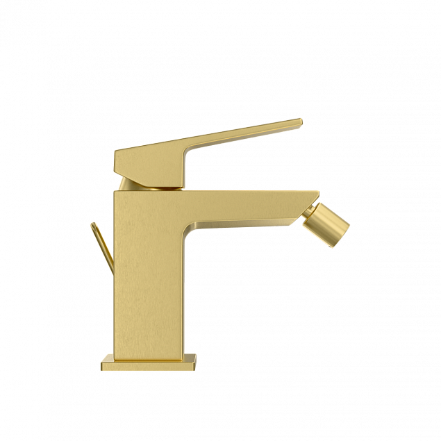 Смеситель для биде VitrA Minimax Square (Минимакс Скуэр) A4372625EXP, однорычажный, брашированное золото, латунь фото 4