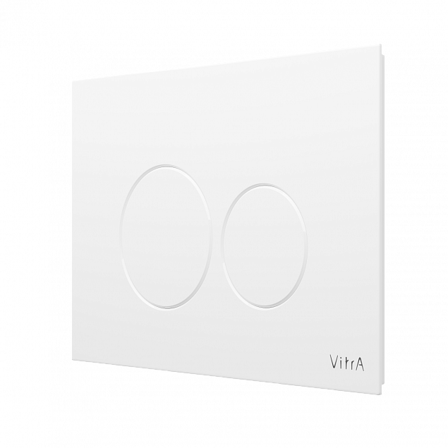 Кнопка смыва для инсталляции VitrA Origin (Ориджин) 740-2400, глянцевая, белая двойный смыв фото 2