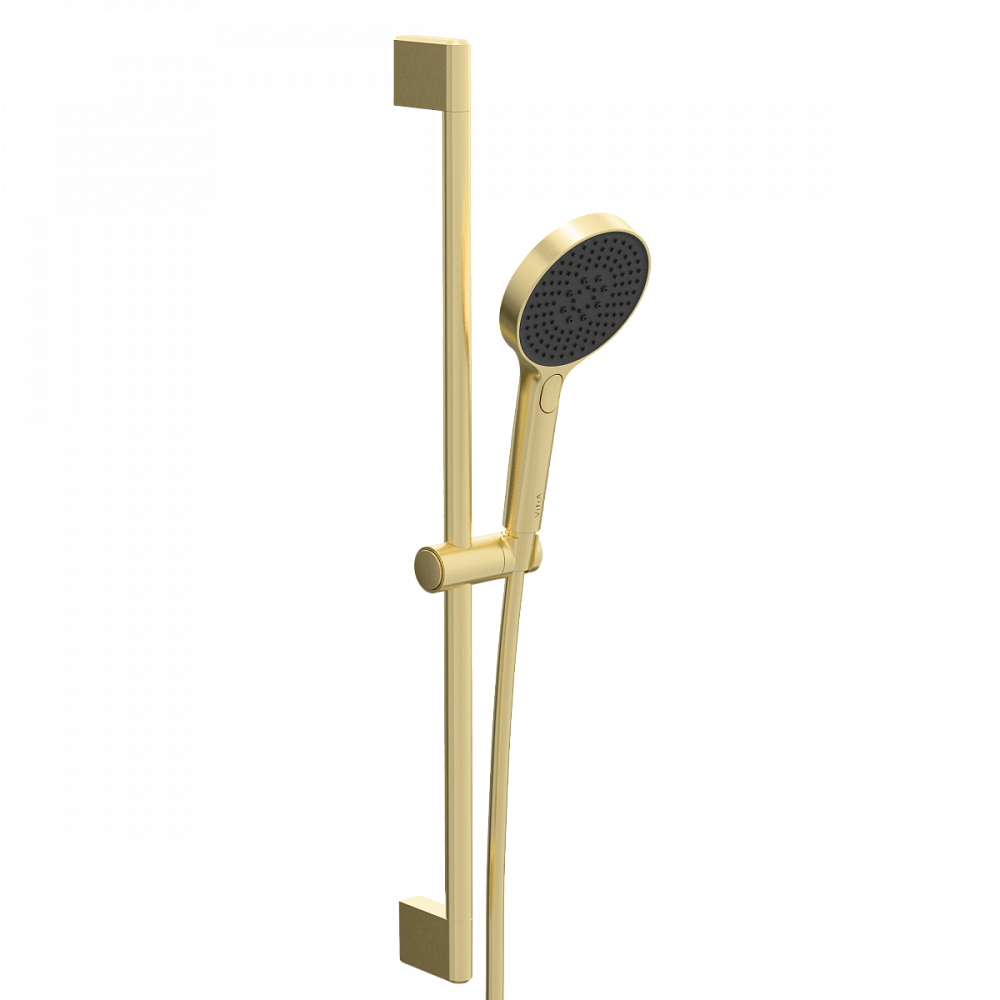 Душевая стойка VitrA V2 Round (В2 Раунд) A4591625EXP, с ручным душем, без смесителя, брашированное золото