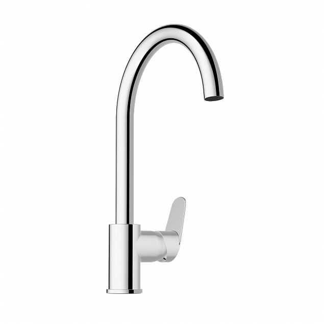 Смеситель для кухни VitrA Flow Round (Флоу Раунд) A43407EXP, с поворотным изливом, однорычажный, хром, латунь фото 3