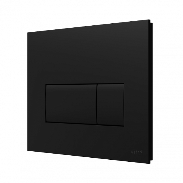 Кнопка смыва для инсталляции VitrA Root Square (Рут Скуэр) 740-2311, матовая черная двойный смыв фото 2
