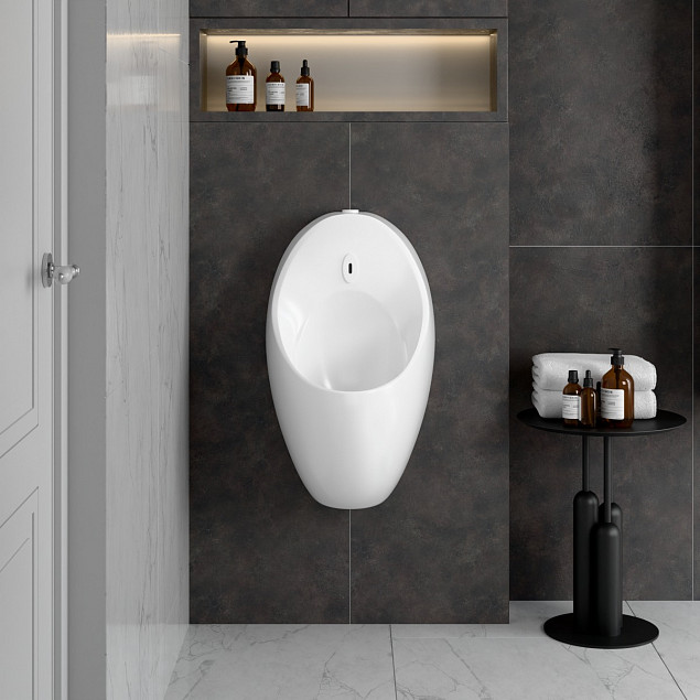 Писсуар VitrA Arkitekt Urinal (Аркитект Уринал) 5999B003-5556, настенный, белый с сенсором, антибактериальное покрытие Hygiene (Хайджн) фото 4