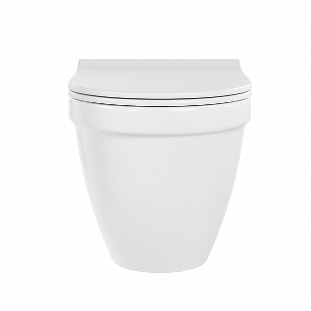 Подвесной унитаз VitrA S50 7740B003-0075 без сиденья, безободковый, Rim-ex (Рим-экс), белый, санитарный фарфор, антибактериальное покрытие Hygiene (Хайджн) фото 2