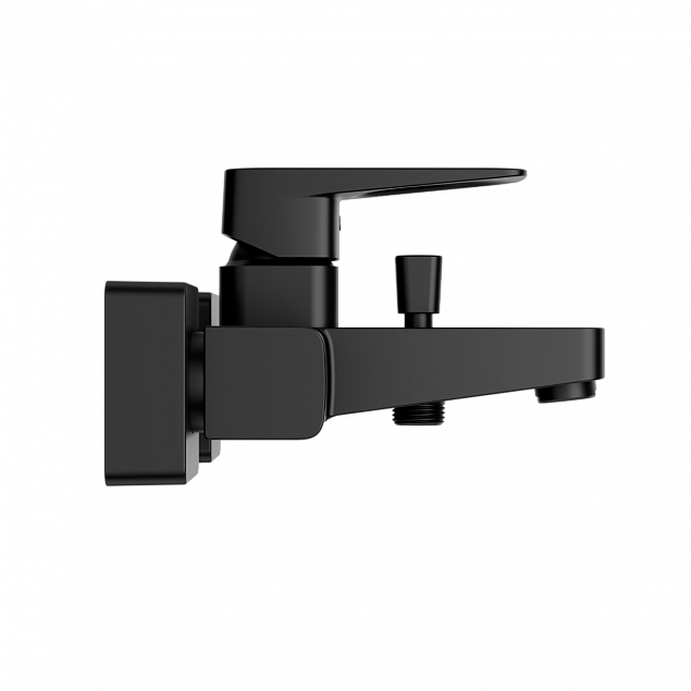 Смеситель настенный VitrA Root Square (Рут Скуэр) A4273736EXP, для ванны, однорычажный, матовый черный, латунь фото 4