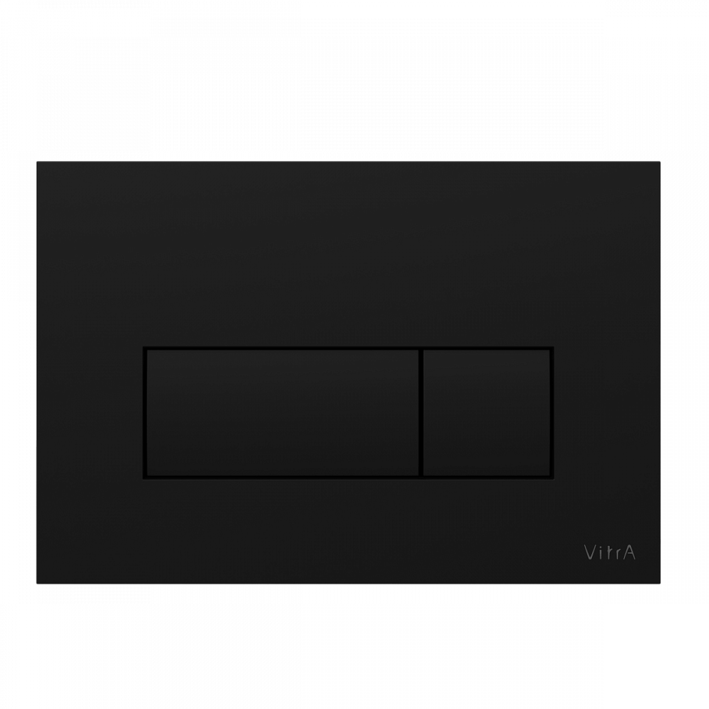Кнопка смыва для инсталляции VitrA Root Square (Рут Скуэр) 740-2311, матовая черная двойный смыв