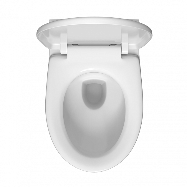Подвесной унитаз VitrA S10 7855B003-0075 без сиденья, безободковый SpinFlush, белый, санитарный фарфор, антибактериальное покрытие Hygiene (Хайджн) фото 3