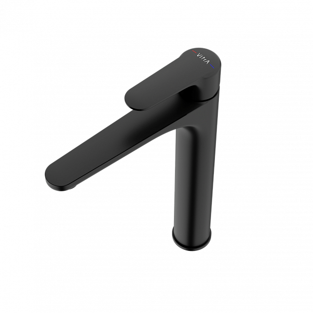 Смеситель для раковины VitrA Root Round (Рут Раунд) A4270736EXP, однорычажный, матовый черный, латунь фото 2