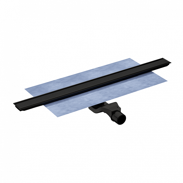 Душевой трап VitrA Eco-Flow (Эко-Флоу) 59980584000, 80 x 6 см, горизонтальный с мокрым затвором, черный фото 1