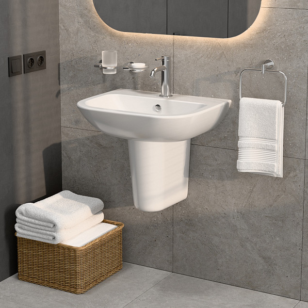 Раковина накладная VitrA S20 5502B003-0001, 55 x 44 см, белая, антибактериальное покрытие Hygiene (Хайджн) фото 5
