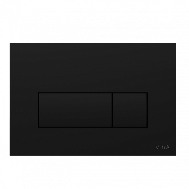 Кнопка смыва для инсталляции VitrA Root Square (Рут Скуэр) 740-2311, матовая черная двойный смыв фото 1