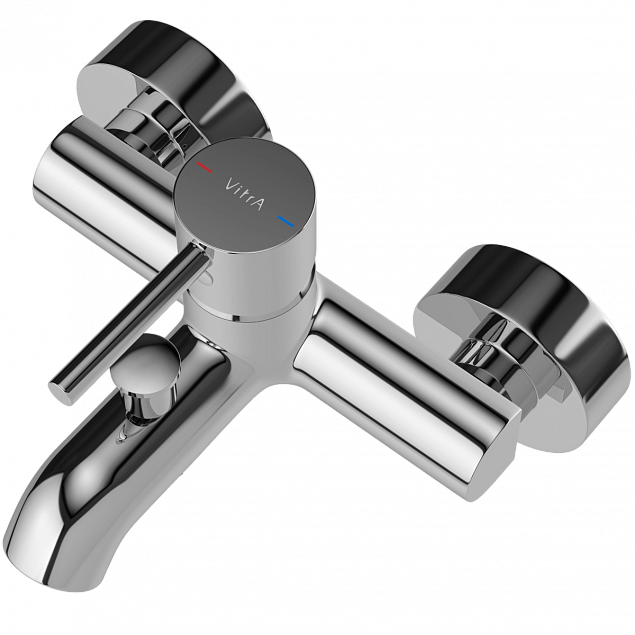 Смеситель настенный VitrA Minimax S (Минимакс С) A41994EXP, для ванны, однорычажный, хром, латунь фото 2
