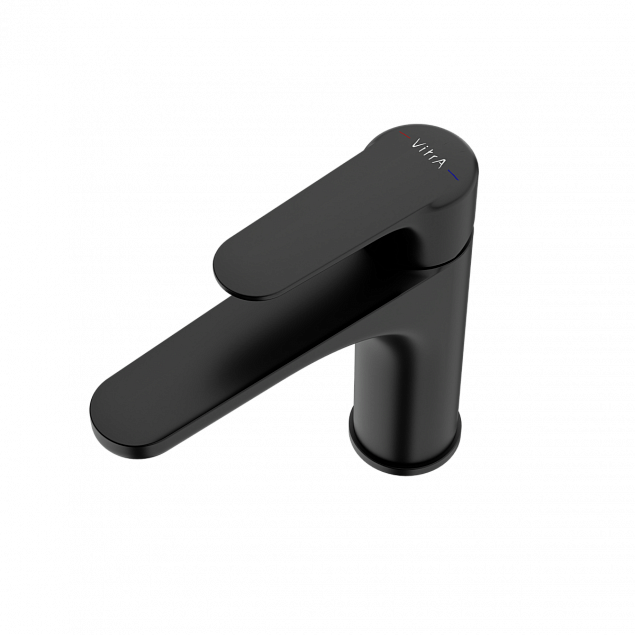 Смеситель для раковины VitrA Root Round (Рут Раунд) A4270636EXP, однорычажный, матовый черный, латунь фото 2
