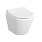 Безободковый унитаз VitrA Integra Round L-box с толстой 
дюропластовой крышкой 
микролифт, кнопка Матовый хром фото 11