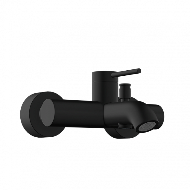 Настенный смеситель для ванны VitrA Minimax Round (Минимакс Раунд) A4354836EXP, однорычажный, матовый черный, латунь фото 3