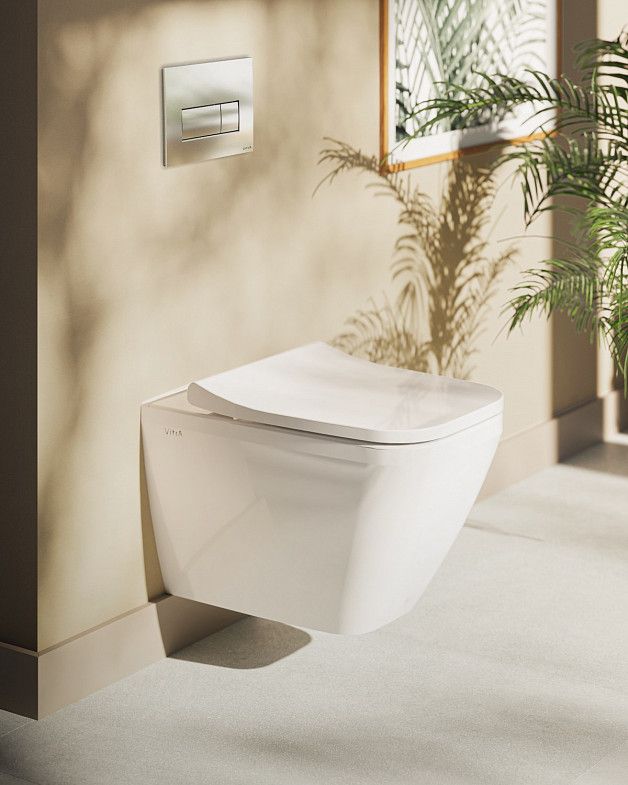 Сиденье для унитаза VitrA Shift (Шифт) 191-003-009, квадратное с закруглениями белое дюропласт, с микролифтом фото 8