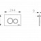 Кнопка смыва для инсталляции VitrA Origin (Ориджин) 740-2400, глянцевая, белая двойный смыв фото 10