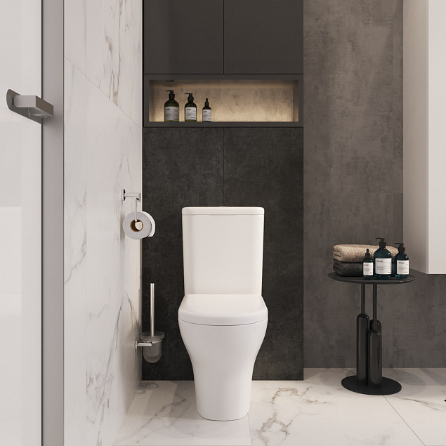 Унитаз-компакт напольный VitrA Zentrum (Зентрум) 9012B003-7202, с сиденьем без микролифта, белый, санитарный фарфор, антибактериальное покрытие Hygiene (Хайджн) фото 5