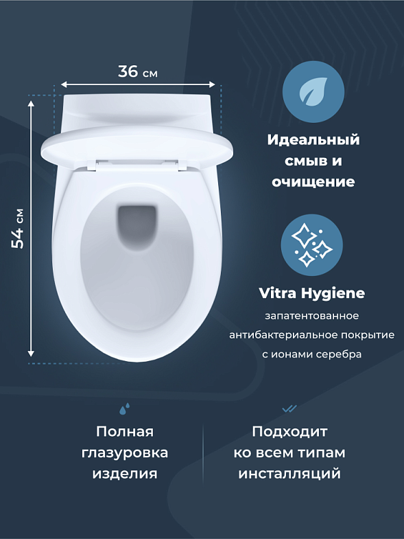 VitrA Essential комплект подвесного унитаза 4 в 1 (унитаз, инсталляция, панель смыва, сиденье) фото 4