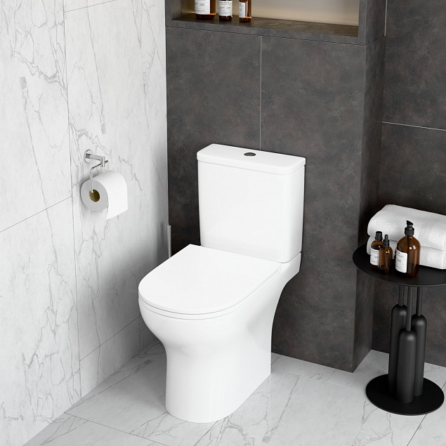 Унитаз-компакт напольный VitrA M50 9889B003-7200, безободковый, смыв торнадо VortexFlush (ВортексФлаш), с сиденьем микролифт, белый, санитарный фарфор фото 6