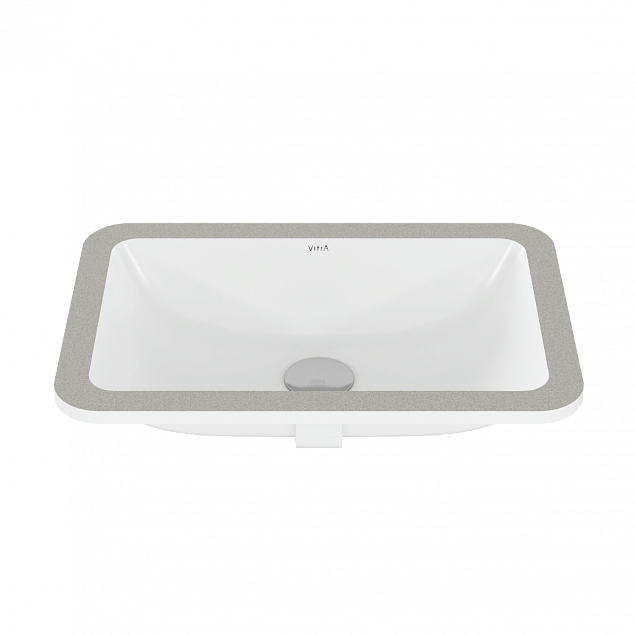 Встраиваемая снизу раковина VitrA S20 7475B003-0618, 55 x 37 см, прямоугольная, белая, антибактериальное покрытие Hygiene (Хайджн) фото 2