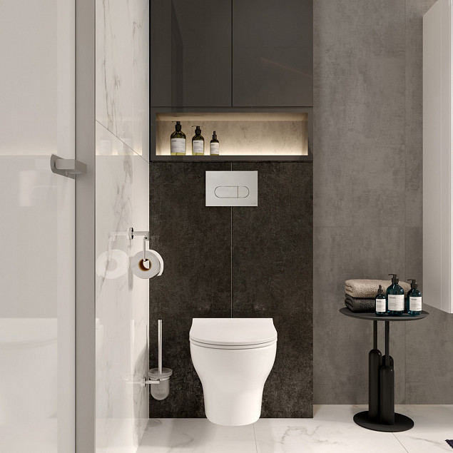 Подвесной унитаз VitrA Zentrum Round (Зентрум Раунд) 7786B003-0075 без сиденья, безободковый SmoothFlush (Смусфлаш), белый, санитарный фарфор, антибактериальное покрытие Hygiene (Хайджн) фото 5