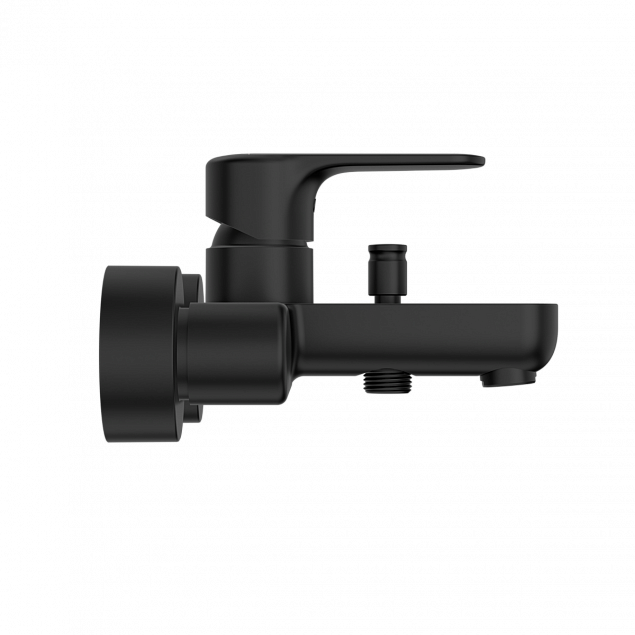 Смеситель настенный VitrA Root Round (Рут Раунд) A4272536EXP, для ванны, однорычажный, матовый черный, латунь фото 4