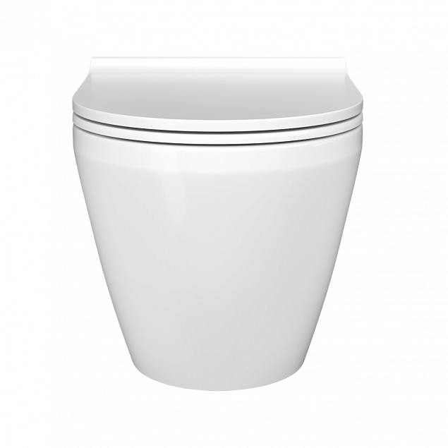 Подвесной унитаз VitrA Integra Round (Интегра Раунд) 7041B003-0075, безободковый, Rim-ex (Рим-экс), белый, санитарный фарфор, антибактериальное покрытие Hygiene (Хайджн) фото 2