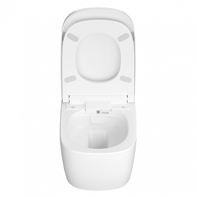 Умный унитаз VitrA V-Care (Ви-Кеар) 5674B003-6194, Comfort, подвесной, безободковый, Rim-ex (Рим-экс) с автоматическим сиденьем и бидеткой, белый, санитарный фарфор, антибактериальное покрытие Hygiene (Хайджн) фото 4