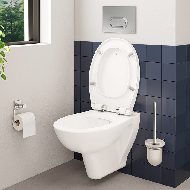 Сиденье для унитаза VitrA Universal (Универсал) 84-003-019, овальное белое дюропласт, с микролифтом фото 5