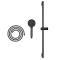 Душевая стойка VitrA Base Round (Бейс Раунд) A4590836EXP, с ручным душем, без смесителя, матовая черная фото 9