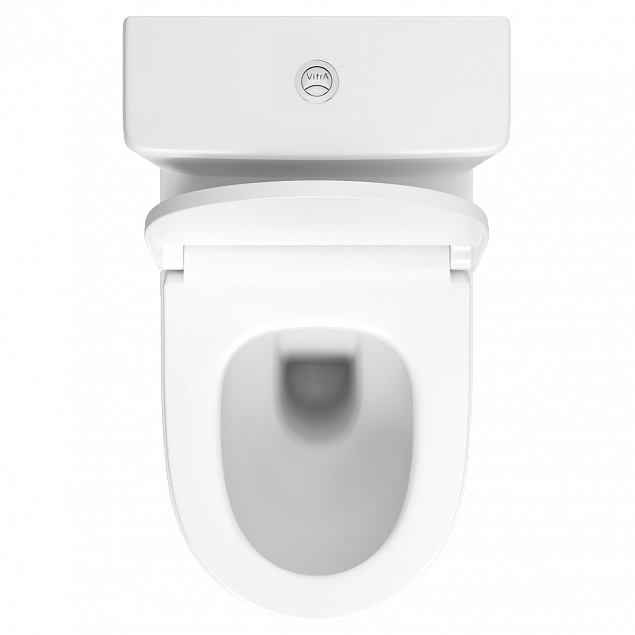 Унитаз-компакт напольный VitrA Sento (Сенто) 9830B003-7204, с сиденьем микролифт, белый, санитарный фарфор, антибактериальное покрытие Hygiene (Хайджн) фото 3