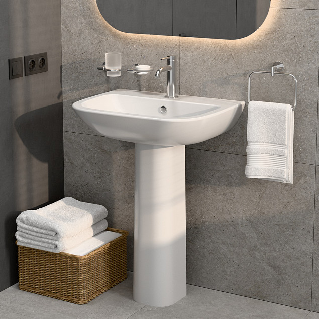 Раковина VitrA S20 5503B003-0001, 60 x 46 см, белая, антибактериальное покрытие Hygiene (Хайджн) фото 5