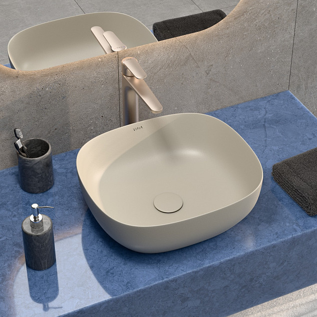 Смеситель для раковины VitrA Root Round (Рут Раунд) A4270734EXP, однорычажный, брашированный никель, латунь фото 5