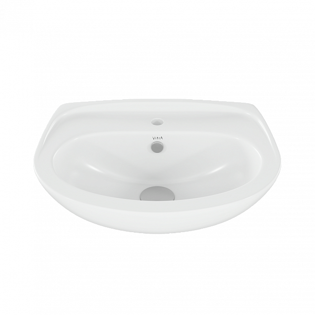 Раковина накладная VitrA Normus (Нормус) 55 см, в комплекте с пьедесталом 9600B003-7650, 55 x 42 см, белая, антибактериальное покрытие Hygiene (Хайджн) фото 2