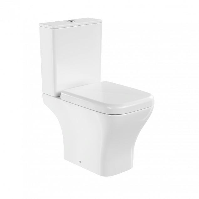 Унитаз-компакт напольный VitrA Polar (Полар) 9843B003-7201, с сиденьем микролифт, белый, санитарный фарфор, антибактериальное покрытие Hygiene (Хайджн) фото 1