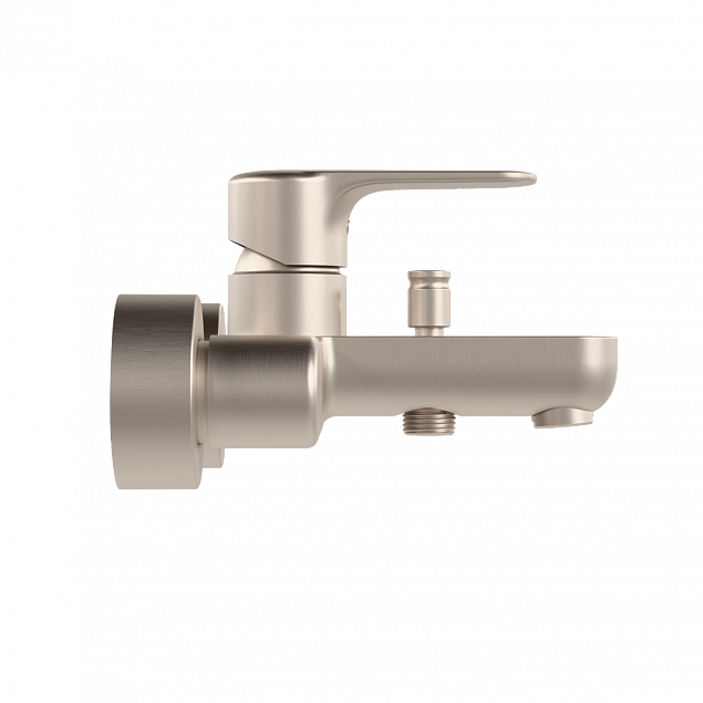 Смеситель настенный VitrA Root Round (Рут Раунд) A4272534EXP, для ванны, однорычажный, брашированный никель, латунь фото 4