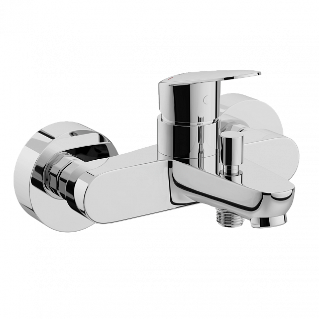 Смеситель настенный VitrA Flow Round (Флоу Раунд) A43057EXP1, для ванны, однорычажный, хром, латунь фото 1
