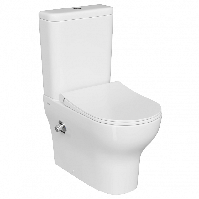 Унитаз-компакт напольный VitrA Zentrum (Зентрум) 9012B003-7226, с сиденьем микролифт, белый, санитарный фарфор, антибактериальное покрытие Hygiene (Хайджн) фото 1