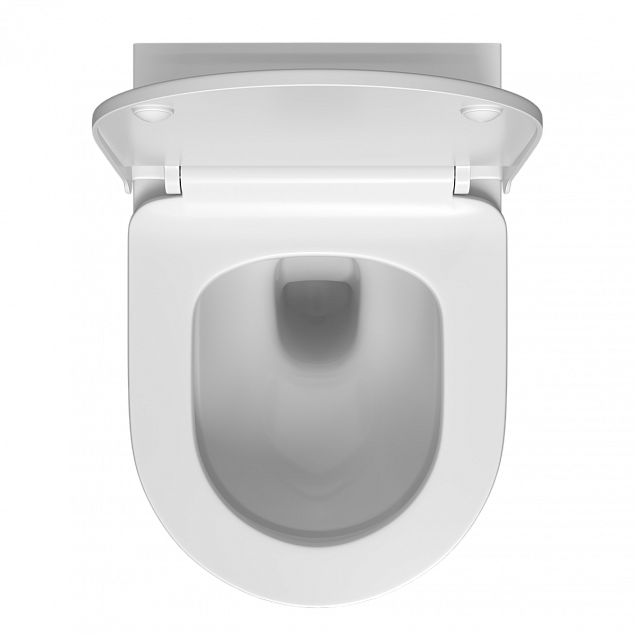 Инсталляция с унитазом VitrA Mia Round (Мия Раунд) 9873B003-7201, комплект 4 в 1, с сиденьем микролифт, безободковый цвет клавиши глянцевый хром фото 4