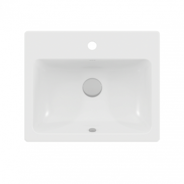 Встраиваемая сверху раковина VitrA S20 5465B003-0001, 55 x 45 см, прямоугольная, белая, антибактериальное покрытие Hygiene (Хайджн) фото 3
